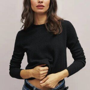 Reformation Dana Cashmere Crew Sweater Black
NWOT